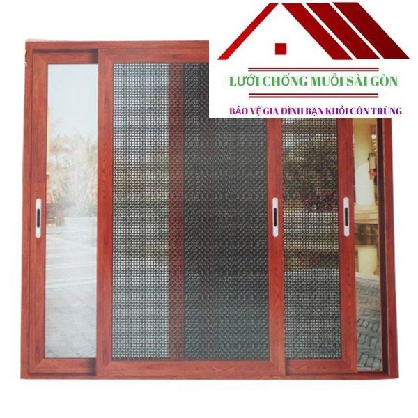 Cửa Lưới Hệ Lùa Inox Chống Cắt Nhôm Hệ Dày 02 Cánh 01 MSP SWF-D2